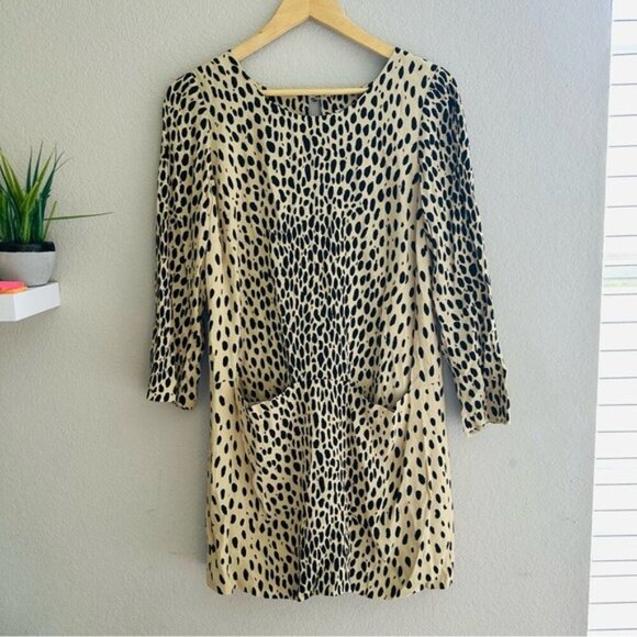 J. Crew Jules Leopard Shift Dress in Wildcat Leopard Print Size 2 - Picture 4 of 12